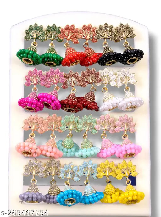 jhumka Earring Combo -12 women's earring's -