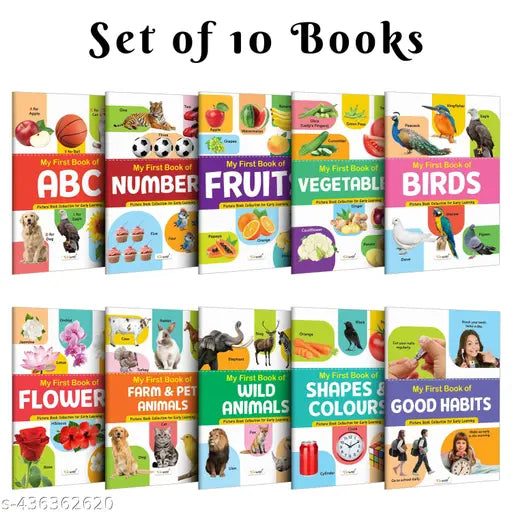 My First Picture Book Collection For Early Learning : Learning book for kids Educational picture books for toddlers Collection With 10 Topics birthday gifts for Kids
