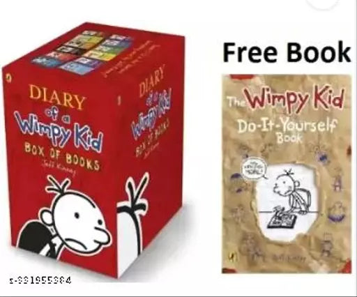 Diary Of A Wimpy Kid Box Set - Books 1-12 + 1 Book Free (Paperback Jiff Kinney