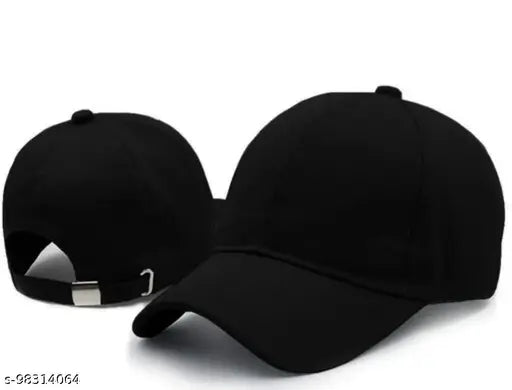 NEW BLACK PLAIN CAP FOR BOYS AND GIRLS