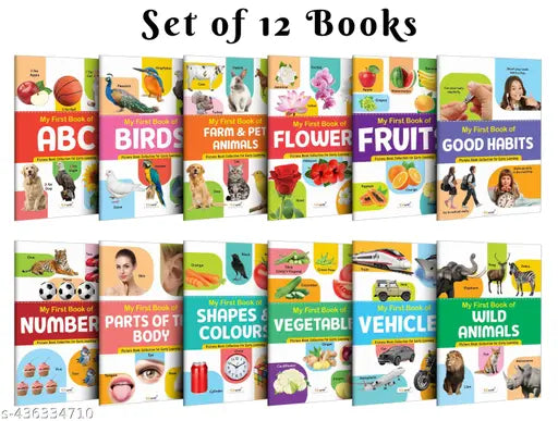 My First Picture Book Collection For Early Learning : Learning book for kids Educational picture books for toddlers Collection With 12 Topics birthday gifts for Kids