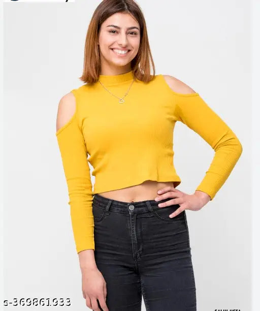 fancy Off Shoulder Full Sleeve Top