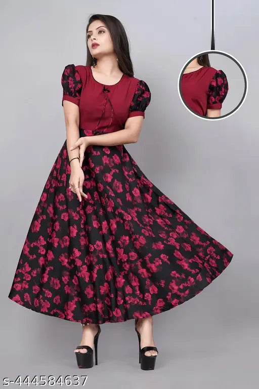 Floral Printed Maxi Dresses For Women