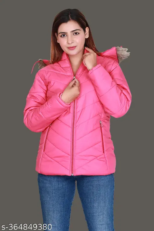 Flying Trendy Classy Designer Full Sleeve Woman Parka Jackets