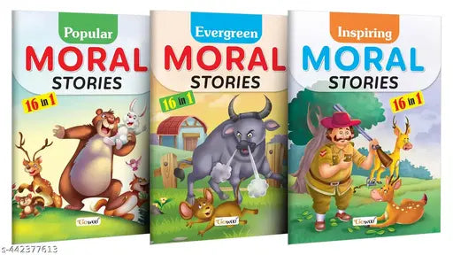 Popular Evergreen and Inspiring Moral Stories : Children Educational Stories Educational Books for Young Children Story Books for Kids - Combo of 3 Story books