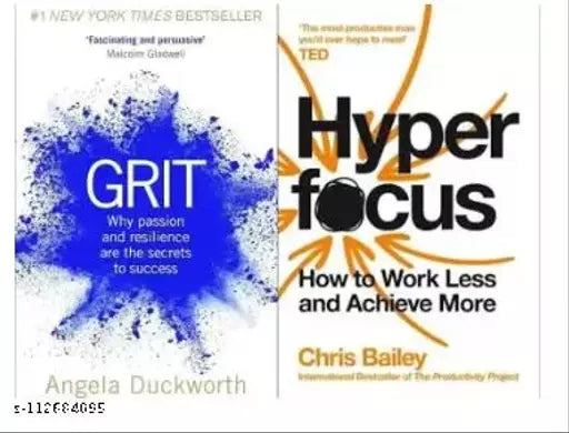 Grit Hyperfocus (Set Of 2 Bestseller Books) (Paperback Angela Duckworth Chris Bailey)