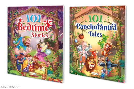 101 Bedtime Stories and 101 Panchatantra Tales (Ages 3-12) (Paperback) : Classic tales for kids Early reader storybook Panchatantra story book Kids story book - Pack of 2 Story Books