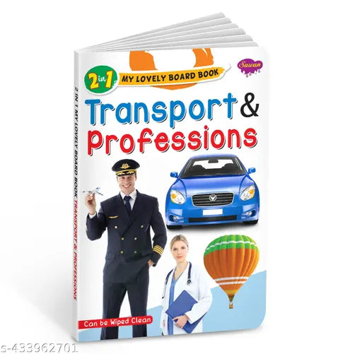 Transport and Professions Book : Baby Board Books Toddler Learning Board Books Educational Book for Kids - Books for Kids.