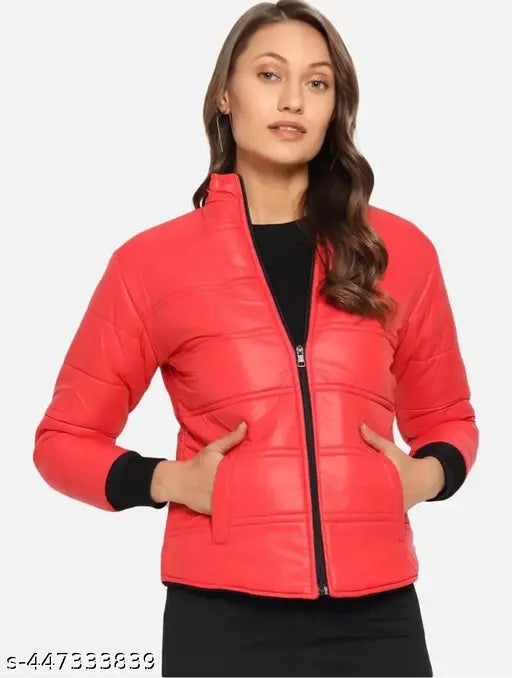 Women Solid Puffer Jacket
