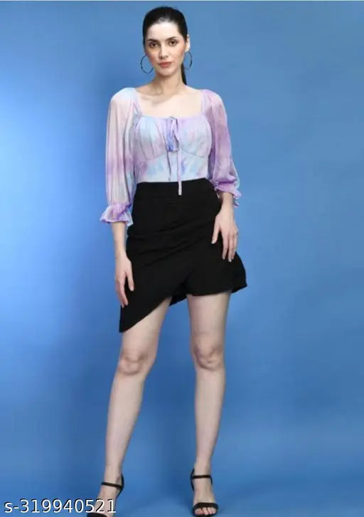 Stylish tie and dye Skort dress