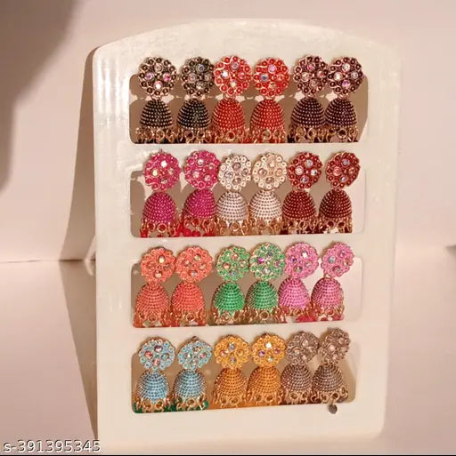 Jumki Earrings Combo (Pack Of 12)