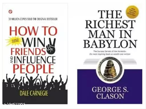 How To Win Friends And Influence People + The Richest Man In Babylon (Set Of 2 Books) (Paperback Dale Carnegie + Georges Clason)