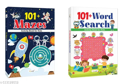 101+ Word Search and Mazes Activity Book for Kids : Kids Learning Workbook Interactive Learning Book Brain-Boosting Activity Book for Kids - Combo of 2 Books
