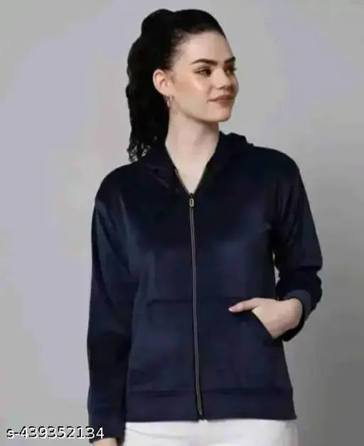 Dee-Nayra Solid Full Sleeves Soft and Plain Casual Jackets For Women Velvet jacket