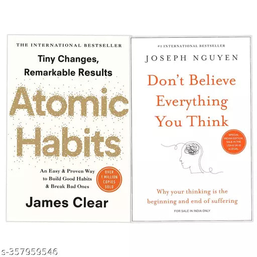 Combo Of 2 Books - Atomic Habits & Don't Believe Everything You Think