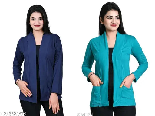 Woman cotton shrug combo of 2 pcs