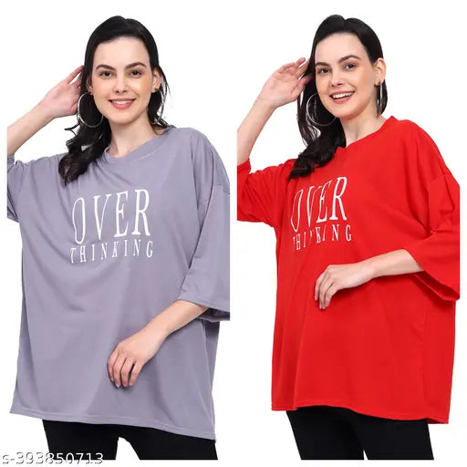 Woman Oversized Loose Cotton T-shirt