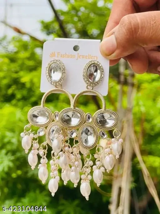 New premium earrings white color
