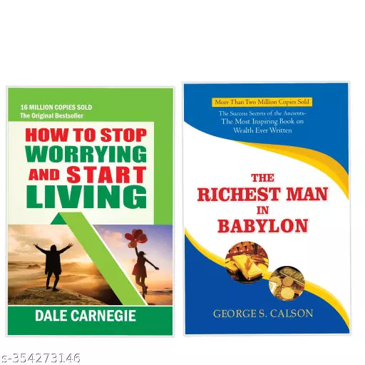 Combo - Richest man in Babylon + How to stop worrying and start living (HINDI PAPERBACK)