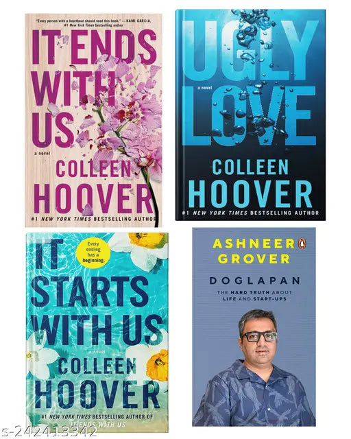 IT END WITH US BY COLLEEN HOOVER + IT STARTS WITH US BY COLLEEN HOOVER + UGLY LOVE BY COLLEEN HOOVER + DOGLAPAN BY ASHNEER GROVER