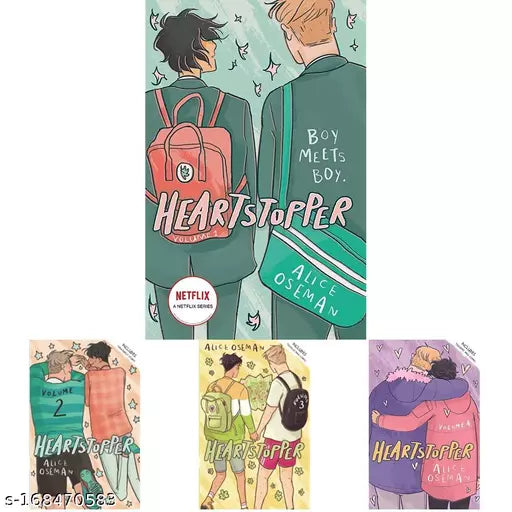 Heartstopper Volume One + Heartstopper Volume Two + Heartstopper Volume Three + Heartstopper Volume Four POD (set of 4 books)