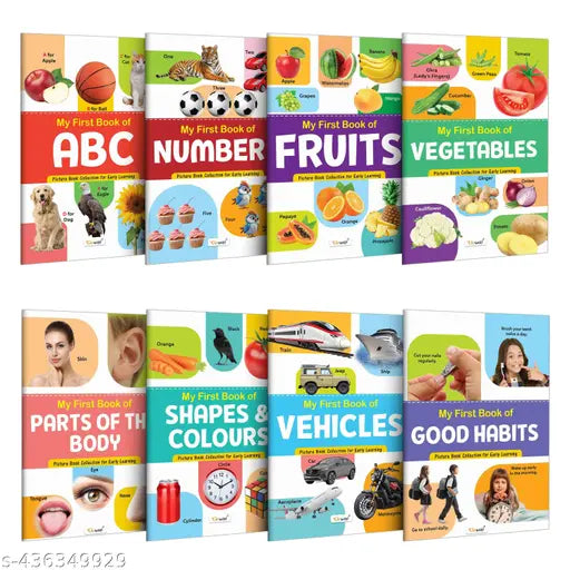 Toddlers learning library : Learning book for kids My First Picture Book Collection For Early Learning With 8 Topics birthday gifts for Toddler