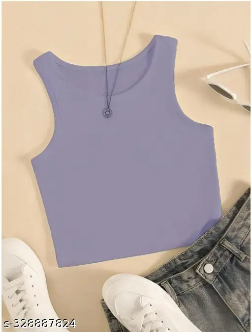 Trendy Ravishing Women Tops & Tunics Sleeve Less Crop Top