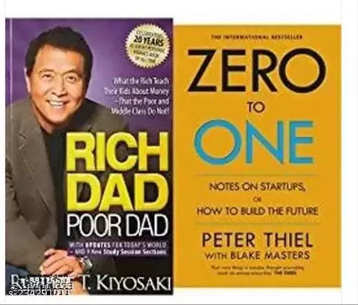 Rich Dad Poor Dad+Zero to One: Note on Start Ups or How to Build the Future(Set of 2books)