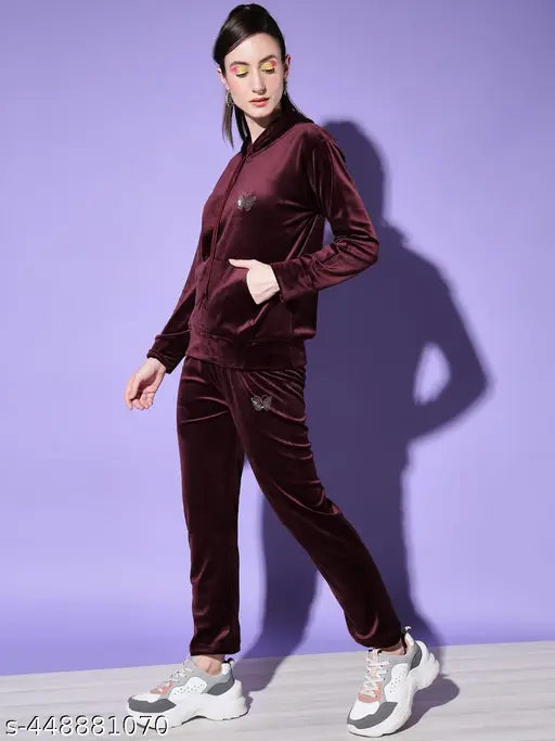 TM Velvet Wine Tracksuit