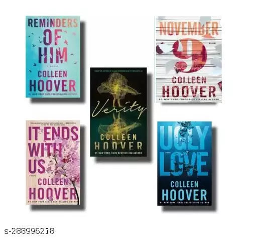 Ugly Love + It Ends With Us + Verity + November 9 + Reminder Of Him (SETB OF 5 BOOKS)( Combo Of Romantic Books By Colleen Hoover) (Paperback Colleen hoover)