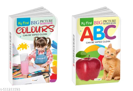 My First Big Picture Board Book ABC and Colours : Educational books for young children Fun learning picture books for kids Educational picture book - Pack of 2 board books