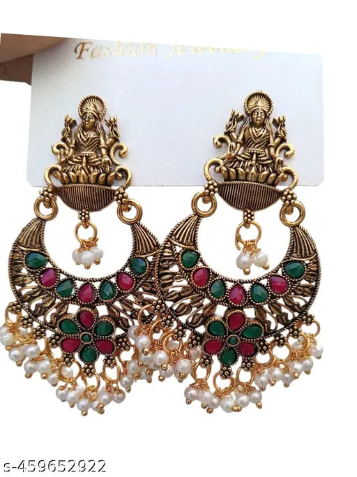 Women Gold Plated Earrings - Pearl Jhumka Earrings