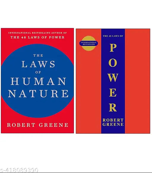 Best 2 books combo - The 48 Laws of p0wer & The Laws of Human Nature By Robert Greene ( English PaperBack) Bestseller