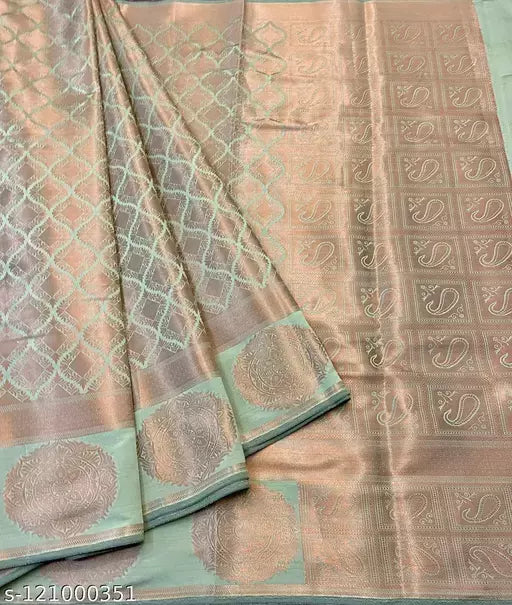 Copper Zari Soft Silk Saree