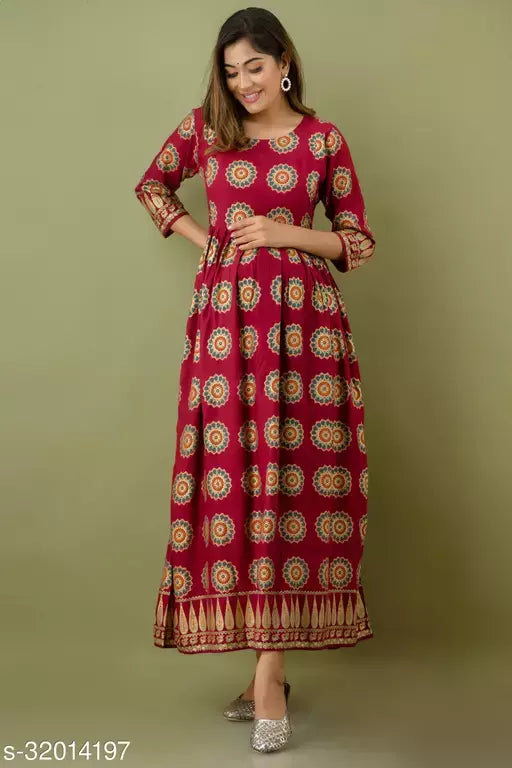 Women Rayon Feeding maternity dress