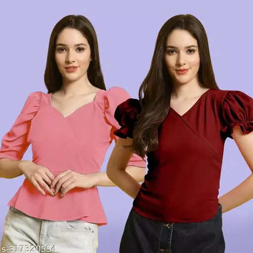 Casual Classic Fashion Forward Women's Top - Pack of 2