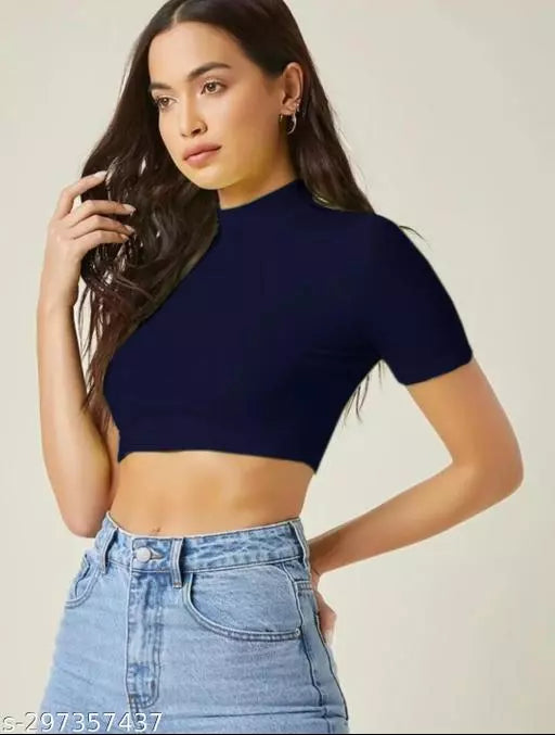 Womens N.Blue Crop Top