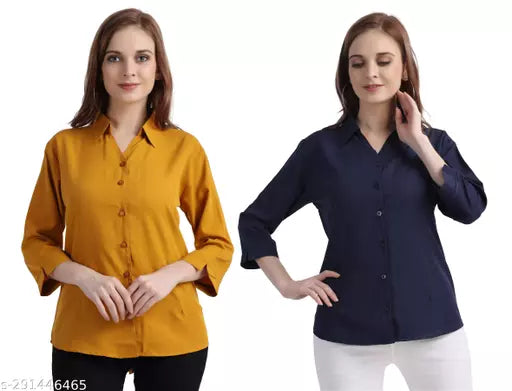 Fancy Retro Women Shirts (Pack of 2)