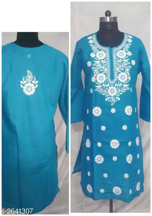 Women's Embroidered Cotton Kurti