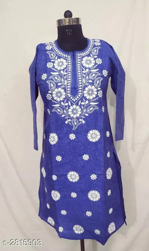 Women's Embroidered Cotton Kurti