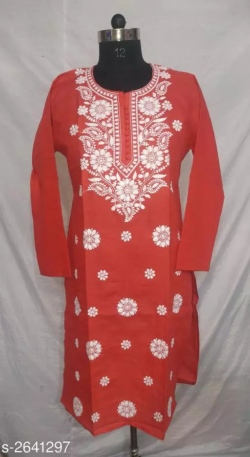 Women's Embroidered Cotton Kurti