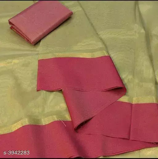 New Attractive Stylish Banarasi Tissue Silk Women's Sarees