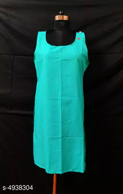 Comfy Women's Cotton Solid Long Camisole Slip