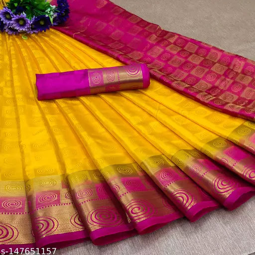 MORPINCH FASHION EMBOSS SILK SAREE