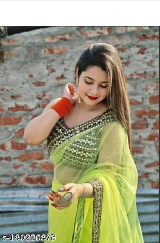 MIRROR 009 FANCY NET SAREES