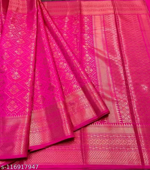 Copper Zari Soft Silk Saree