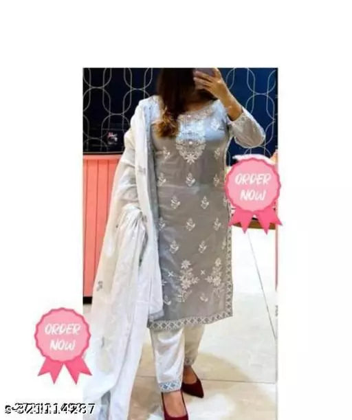 NEW EMBROIDERY KURTA PANT WITH DUPATTA