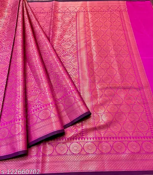 Copper Zari Soft Silk Saree
