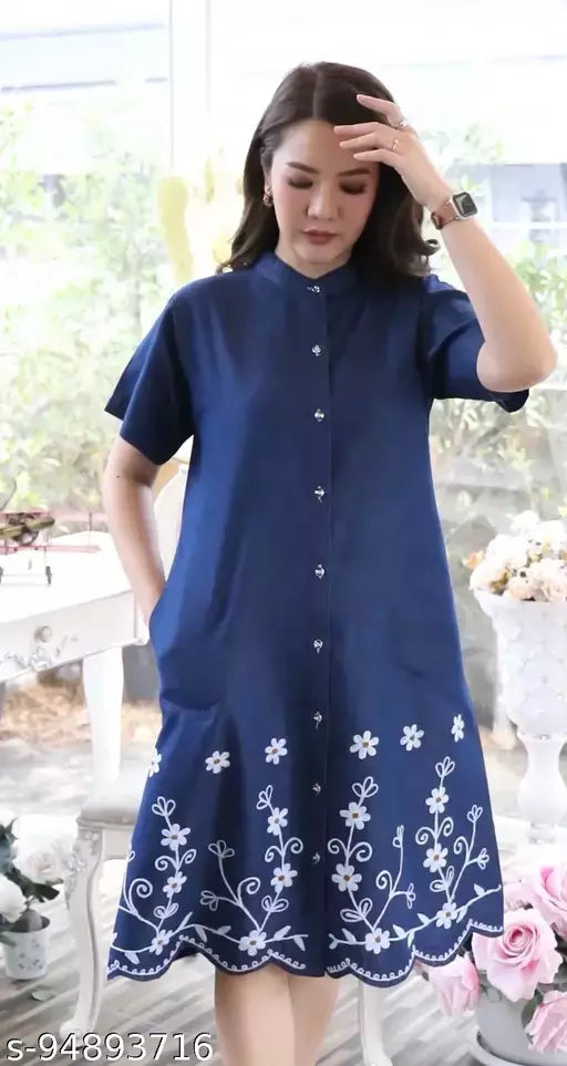 Women denim dress kurti