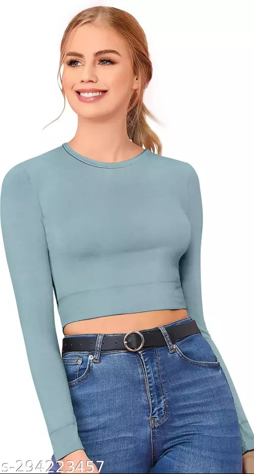Womens Mint Crop Top